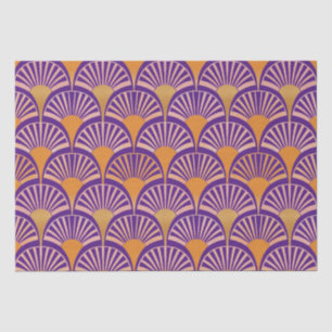 Retro lila orange Deko-Fans Muster Seidenpapier