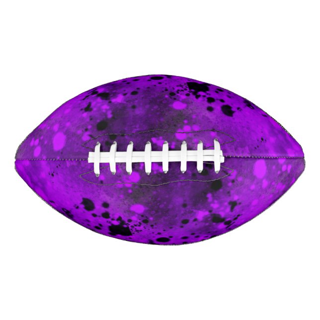 Retro Lila Paint Spritzer Football (Vorderseite)