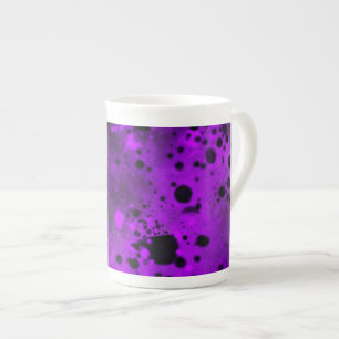 Retro Lila Paint Spritzer Prozellantasse