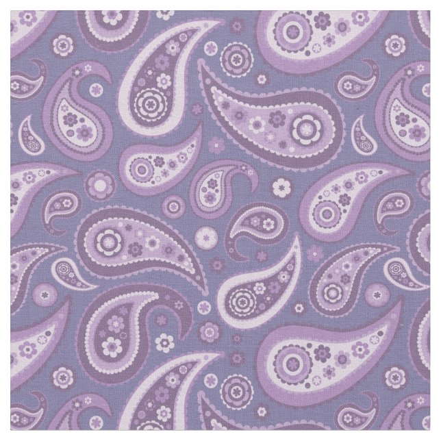 Retro lila Paisley-Muster Stoff (Nahaufnahme)