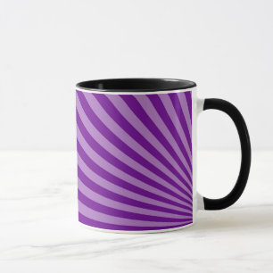 Retro-Lila-Sonnenstrahlen-Hintergrund Tasse