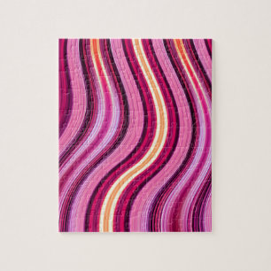 Retro-lila Streifen Puzzle