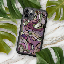 Retro Lila Violet Grau Schwarzes Mosaik Kunstmuste