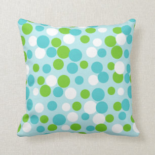 Retro Limone Aqua Dots Sommerwurfkissen Kissen