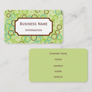 Retro Limone Kreis-Geschäfts-Karte Visitenkarte