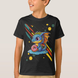 Retro Line vibin' Niedlicher Baby Dragon T-Shirt