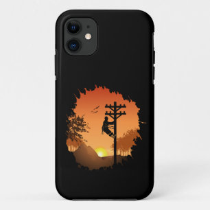 Retro Lineman Sunset Pater Electric Cable Lineman Case-Mate iPhone Hülle