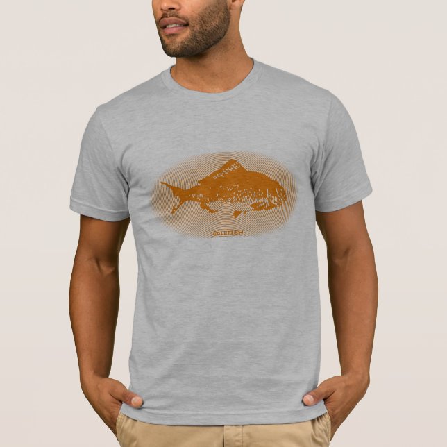 Retro Lines Orange Fish T-Shirt (Vorderseite)