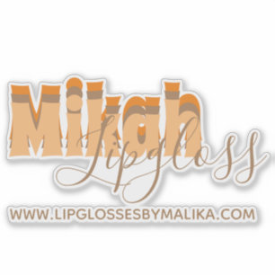 Retro-Lipgloss-Geschäftsinhaber Name Aufkleber