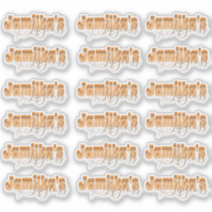 Retro-Lipgloss-Lippenabdruck-Logo-Geschäftsaufkleb Aufkleber