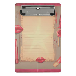 Retro-Lipstick Mini Klemmbrett