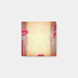 Retro-Lipstick Post-it Klebezettel