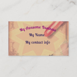 Retro-Lipstick Visitenkarte