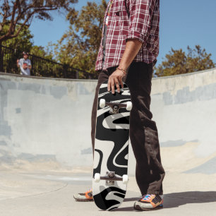 Retro Liquid Swirl Glam #2 #retro #decor #art Skateboard