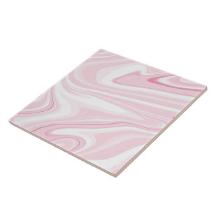 Retro Liquid Swirl Pink Painting Ästhetik Fliese
