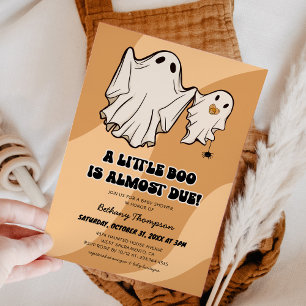 Retro-Little-Boo-Baby-Shower-Einladung Einladung