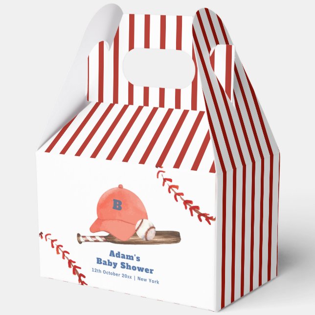 Retro LIttle Slugger Baseball Sport Baby Shower  Geschenkschachtel (Vorderseite)
