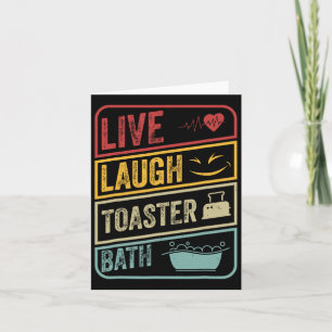 Retro Live Lagh Toaster Bath Skeletto Funny Hallo Karte