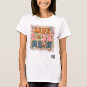 Retro Live Liebe Meow T-Shirt