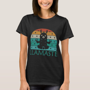 Retro Llamaste T - Shirt, Funny Yoga T-Shirt