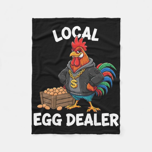 Retro Local Egg Händler Shirt, Lustiges Osterhuhn Fleecedecke (Vorderseite)