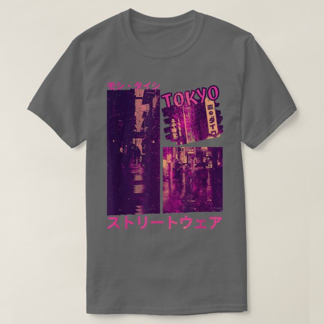 Retro Lofi Tokyo Japanischer Streetwear Vaporwave T-Shirt (Design vorne)