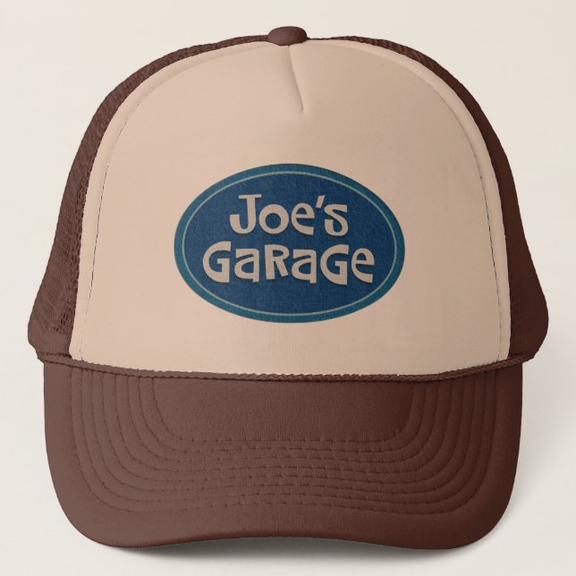 Retro-Logo "Joe's Garage" Truckerkappe (Vorderseite)