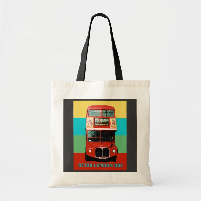 Retro London Bus Bag Tragetasche (Vorne)