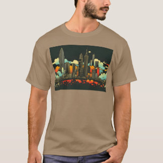 Retro London England Eine Vintage-Skyline-Junge T-Shirt