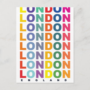 Retro London England Plakat Postkarte