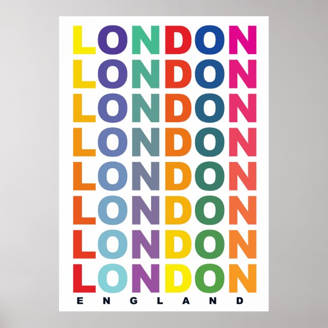 Retro London England Poster (Vorne)