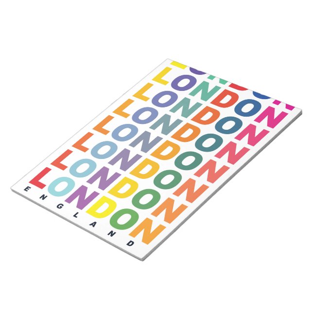 Retro London England Poster Notizblock (angewinkelt)