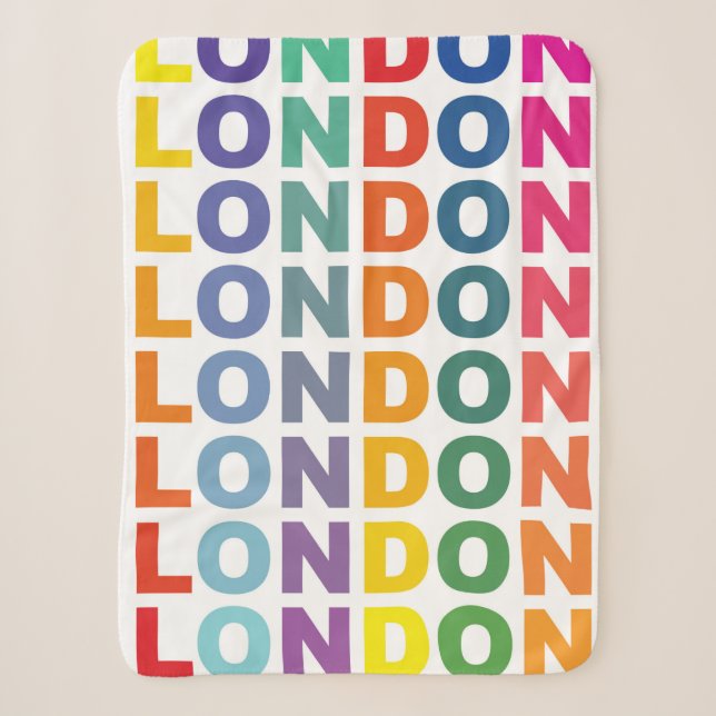 Retro London England Poster Sherpadecke (Vorderseite)