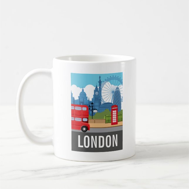 Retro London Tea Iconic Landmarks Kaffeetasse (Links)