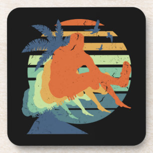 Retro Long Jump Track & Field Olympiasieger Fan Getränkeuntersetzer