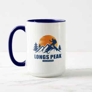 Retro Longs Peak Wandern T - Shirt Tasse