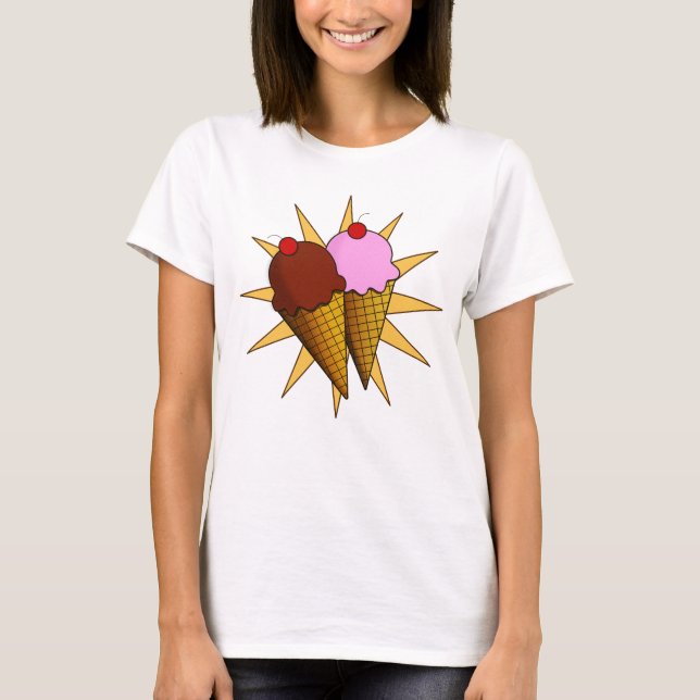 Retro Look Ice Creme T-Shirt (Vorderseite)