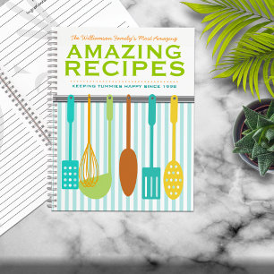 Retro Look Personalisiert Rezept Notizbuch