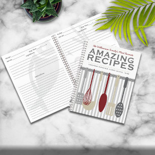 Retro Look Personalisiert Rezept Notizbuch