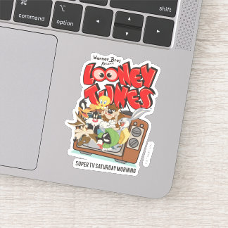 Retro LOONEY TUNES™ Burning from TV Aufkleber