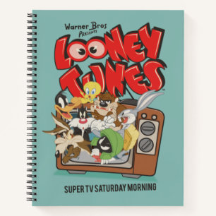 Retro LOONEY TUNES™ Burning from TV Notizbuch