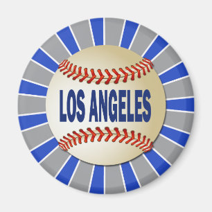 RETRO LOS ANGELES-BASEBALL MAGNET