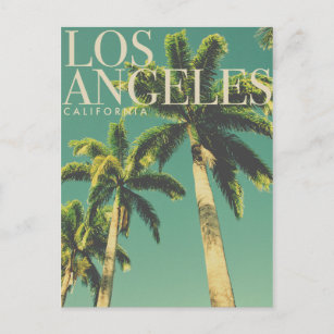 Retro Los Angeles Palm Tree Travel Postcard Postkarte