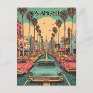 Retro Los Angeles Reisen Postkarte