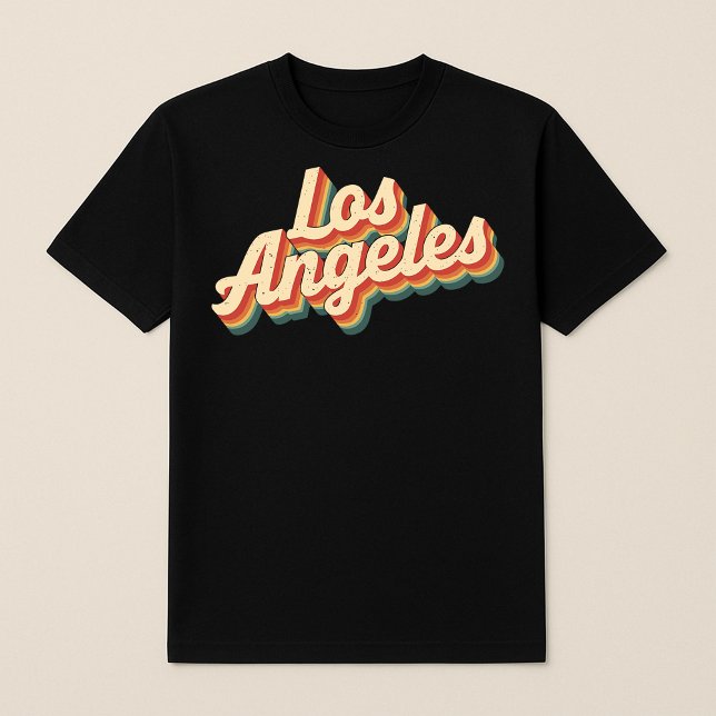 Retro Los Angeles Vintages Skript T-Shirt (Von Creator hochgeladen)