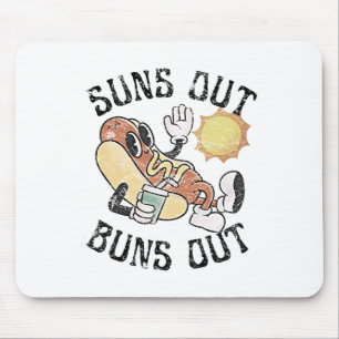 Retro löst Niedlichen Hot Dog-Grillen viertel Mousepad