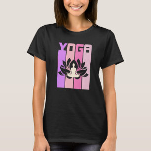 Retro Lotus Blume Meditation Yoga T-Shirt