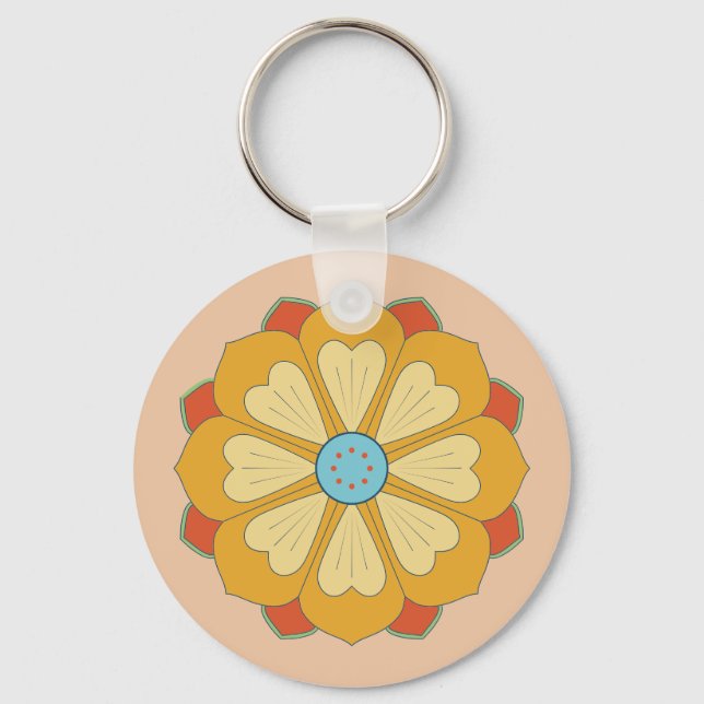 Retro-Lotus-Serie Schlüsselanhänger (Vorderseite)