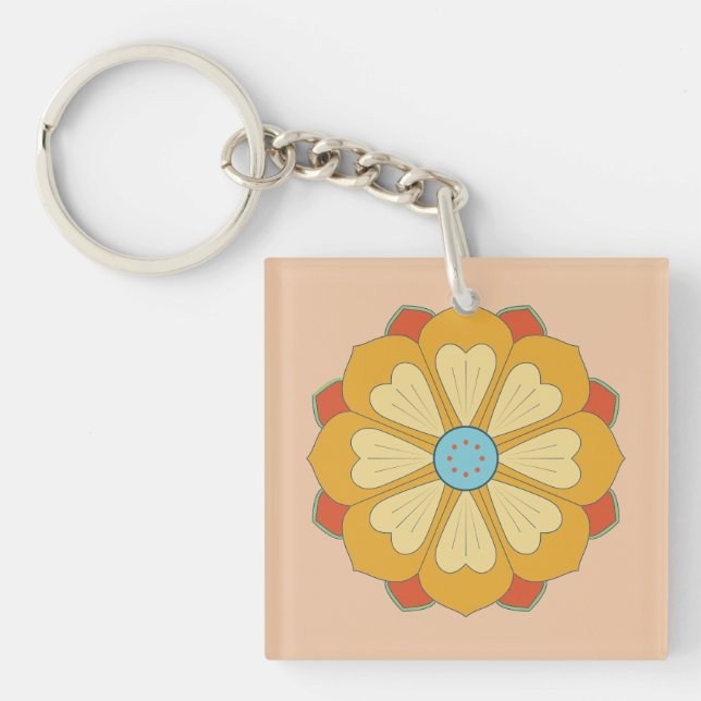 Retro-Lotus-Serie Schlüsselanhänger (Vorderseite)