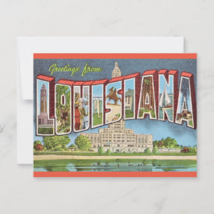 Retro-Louisiana-Postkarte Postkarte